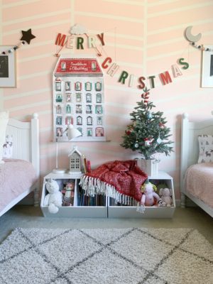 Girl’s Holiday Bedroom Decor