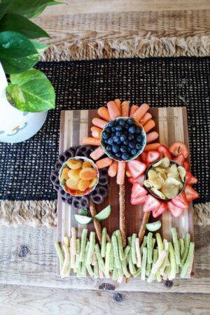 How to Make a Spring Flower Snack Board